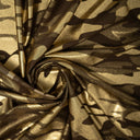 Nugi Foil Printed Spandex Fabric - Metallic Camouflage Foil Print, 56" Width (1 Yard)