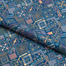 Foil Printed Spandex Tribal Multicolor