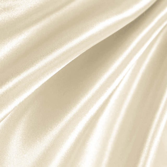 Ivory Poly Satin Fabric,
