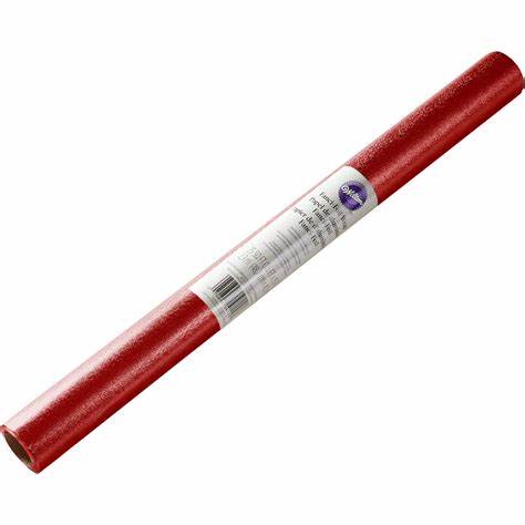 Wilton Metallic Red Fanci-Foil Cake Board Wrap – 13 Sq. Ft.