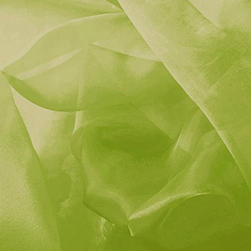 1 Yard Sparkle Crystal Sheer Organza Fabric, 60? Wide Shiny 100% Polyester Fabric for Fashion, Crafts, Decorations