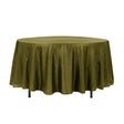 108″ Olive Crinkle Crushed Taffeta Round Tablecloth