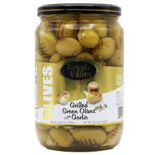 Royal Valley Grilled Green Olives With Garlic