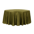 132″ Olive Crinkle Crushed Taffeta Round Tablecloth