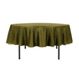 90″ Olive Crinkle Crushed Taffeta Round Tablecloth