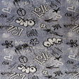 Cotton Lycra Jersey Knit Fabric OMG Graffiti Print