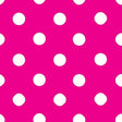 1″ One Inch White Polka Dot on Fuchsia Poly Cotton Fabric,