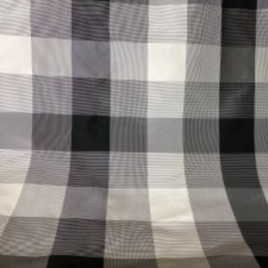Onslow Silk Fabric - Black/White Stripe, 54" Width (1 Yard)