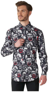 Stylish Suitmeister Zombie Shirt for Halloween Themed Events and Costume Parties