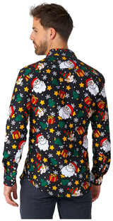 Christmas Themed Suitmeister Men's Shirts for Holiday Parties Family Gatherings and Festive Events