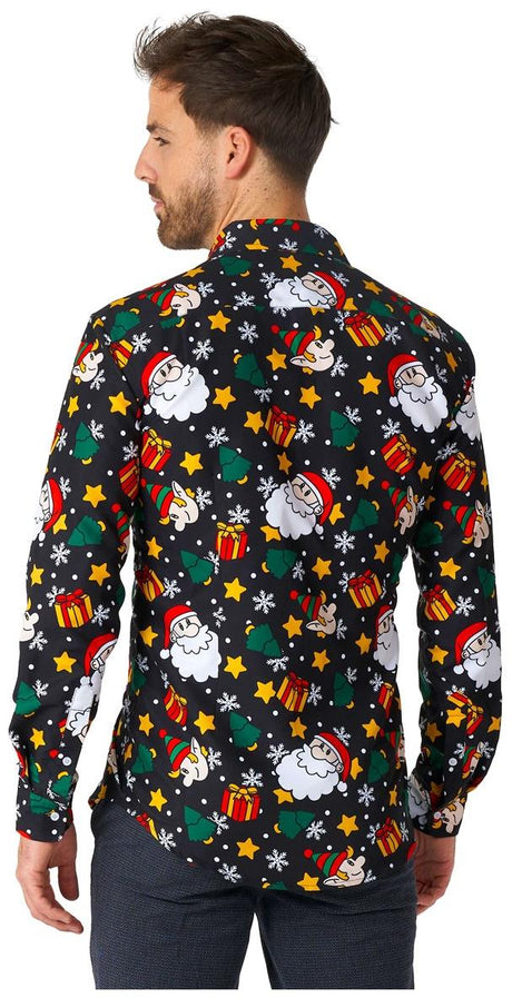 Christmas Themed Suitmeister Men's Shirts for Holiday Parties Family Gatherings and Festive Events