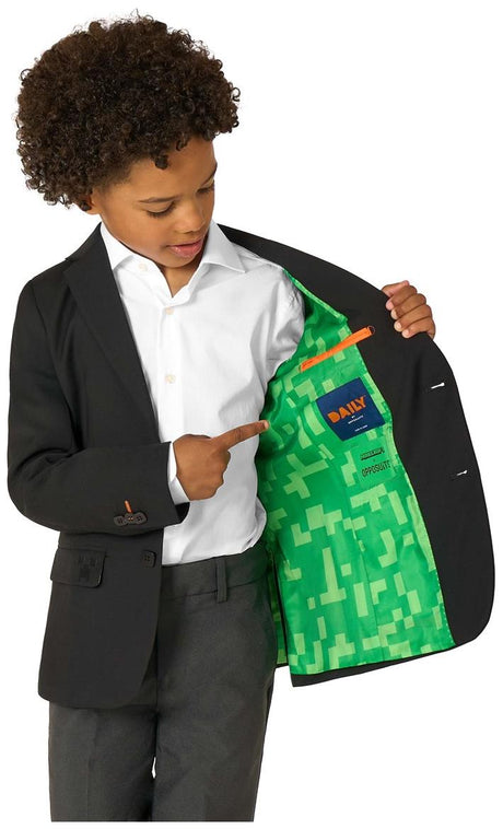 OppoSuits Daily Boys' Blazers BOYS Daily Minecraft Black