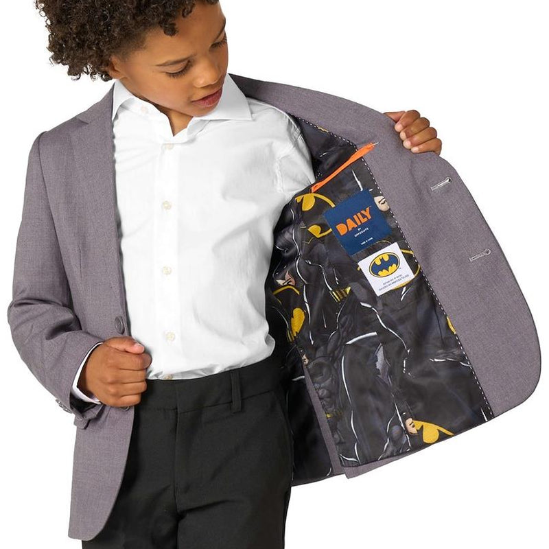 OppoSuits Daily Boys' Blazers BOYS Daily Batman Grey
