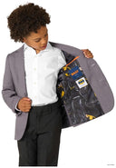 OppoSuits Daily Boys' Blazers BOYS Daily Batman Grey