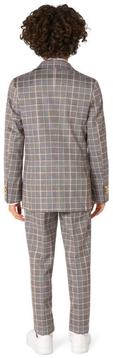 OppoSuits Daily Boys' Suits BOYS Daily Checked Tan