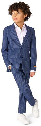OppoSuits Daily Boys' Suits BOYS Daily Checked Navy