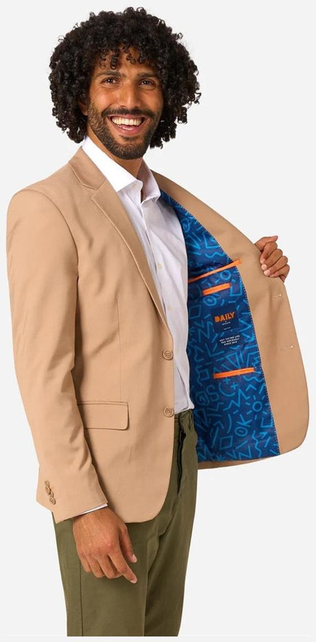 OppoSuits Daily Men's Blazers Daily Dark Sand