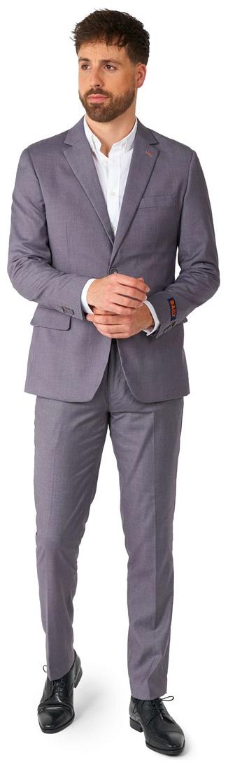 Stylish OppoSuits Daily Dark Grey Suit for Business Casual Parties and Special Occasions