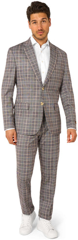 OppoSuits Daily Men's Suits Daily Checked Tan