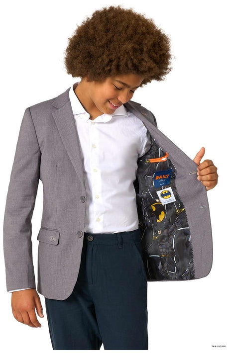 OppoSuits Daily Teen Boys' Blazers TEEN BOYS Daily Batman Grey