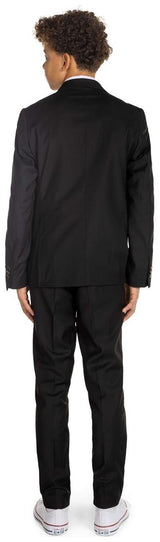 Stylish OppoSuits Daily Deep Black Suit for Teen Boys Halloween Parties Weddings and Classy Events