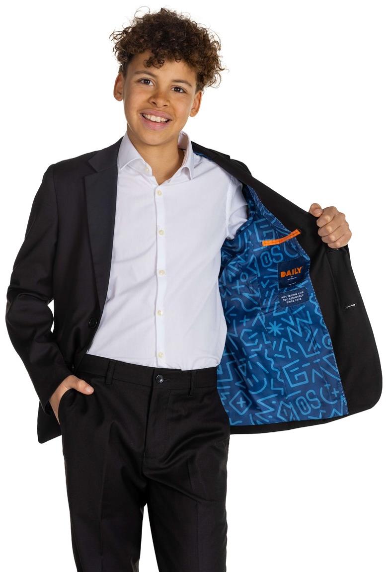 Stylish OppoSuits Daily Deep Black Suit for Teen Boys Halloween Parties Weddings and Classy Events