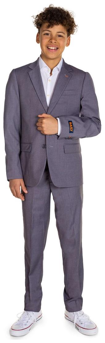 Stylish OppoSuits Daily Dark Grey Suit for Teen Boys School Events Weddings and Celebrations