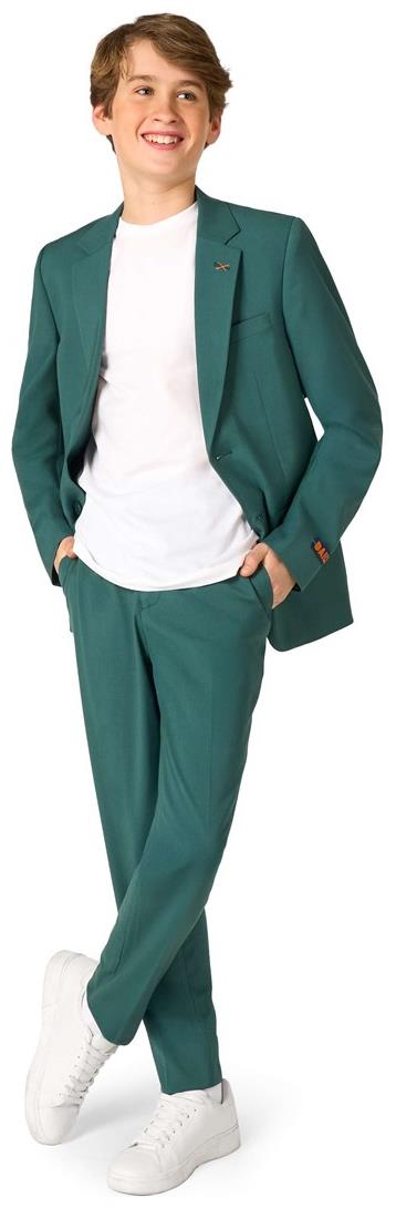 Stylish OppoSuits Daily Posy Green Suit for Trendsetting Teen Boys Halloween and Party Events