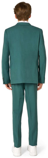 Stylish OppoSuits Daily Posy Green Suit for Trendsetting Teen Boys Halloween and Party Events