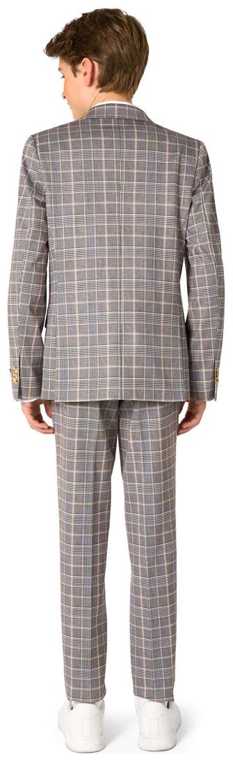 OppoSuits Daily Teen Boys' Suits TEEN BOYS Daily Checked Tan