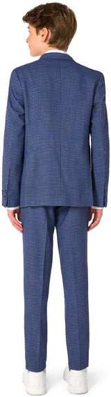 OppoSuits Daily Teen Boys' Suits TEEN BOYS Daily Checked Navy