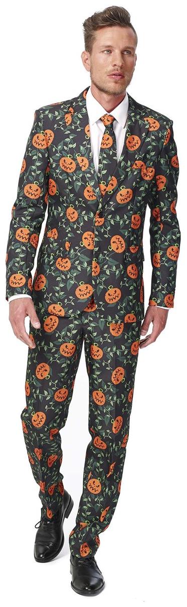 Stylish Pumpkin Leaves Suit for Halloween Parties and Spooky Celebrations