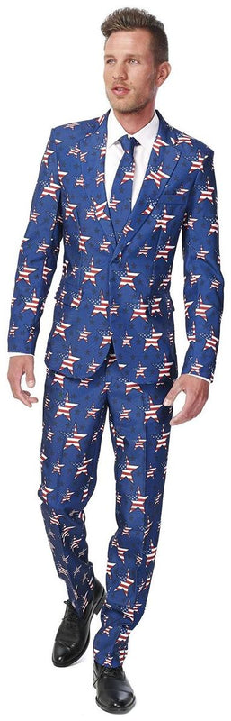 Suitmeister Men's Suits USA Stars and Stripes