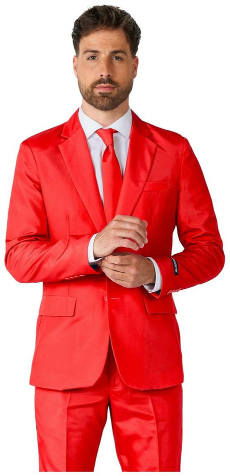 Suitmeister Men's Suits Solid Red