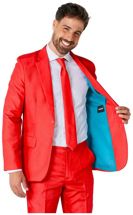 Suitmeister Men's Suits Solid Red