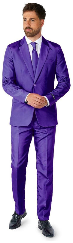 Bold Suitmeister Men's Solid Purple Suit for Festivals Parties and Special Events
