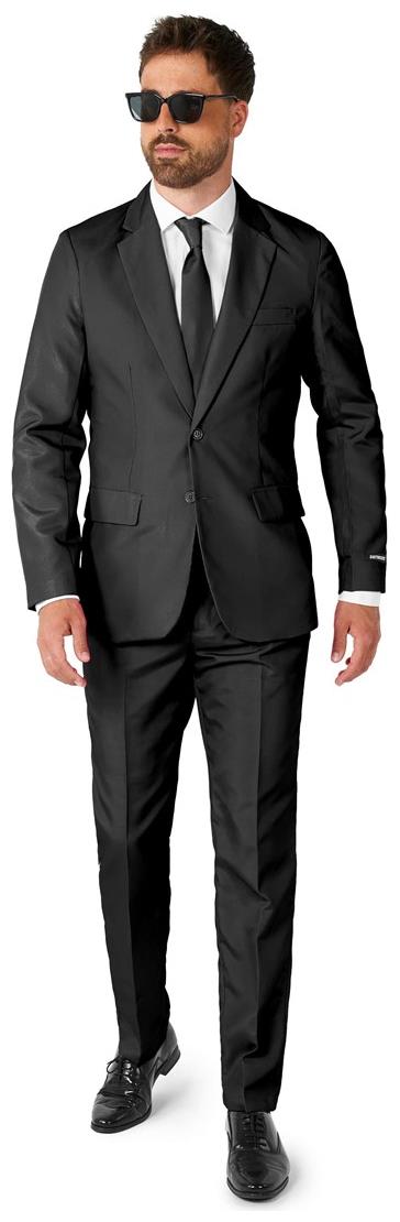Stylish Solid Black Men's Suit for Formal Occasions Weddings and Holiday Celebrations