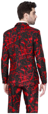Stylish Suitmeister Halloween Black Blood Suit for Spooky Parties and Themed Events