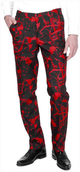 Stylish Suitmeister Halloween Black Blood Suit for Spooky Parties and Themed Events