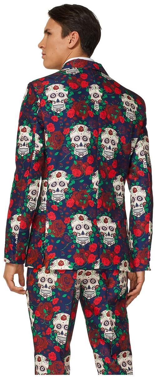 Stylish Suitmeister Men's Day of the Dead Costume for Halloween Parties and Festive Celebrations