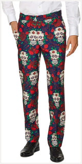 Stylish Suitmeister Men's Day of the Dead Costume for Halloween Parties and Festive Celebrations