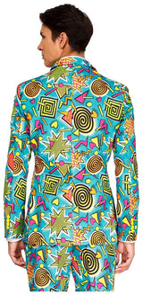 Retro Blue 90's Suit for Men Perfect for Parties Halloween and Themed Events