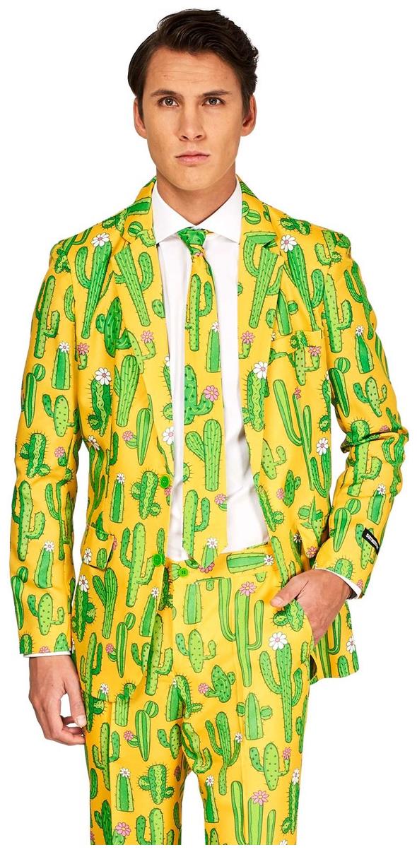 Colorful Sunny Yellow Cactus Suit for Festive Parties Events and Celebrations