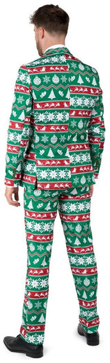 Suitmeister Men's Suits Christmas Green Nordic