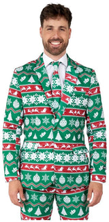 Suitmeister Men's Suits Christmas Green Nordic