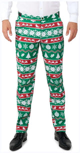 Suitmeister Men's Suits Christmas Green Nordic