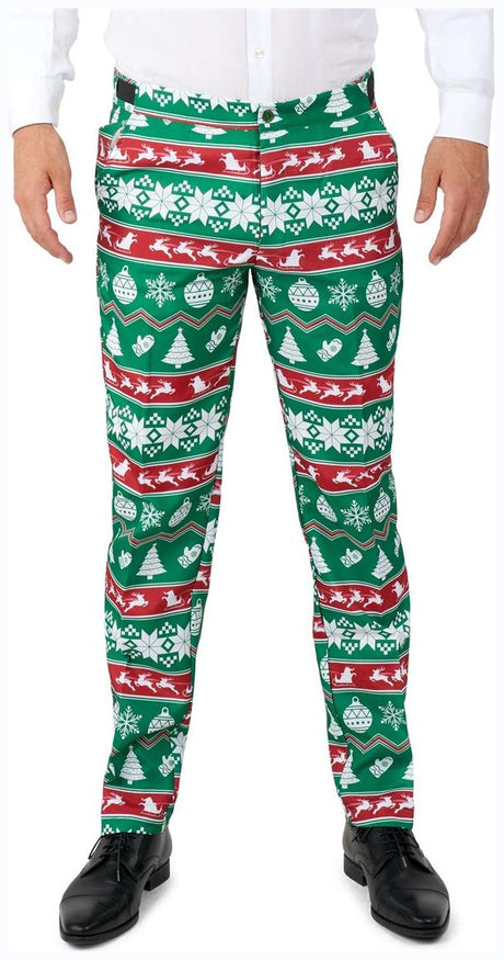 Suitmeister Men's Suits Christmas Green Nordic