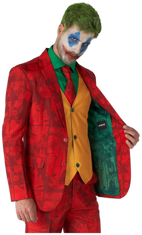 Scarlet Joker Suit for Halloween Events Comic Con and Superhero Costume Parties