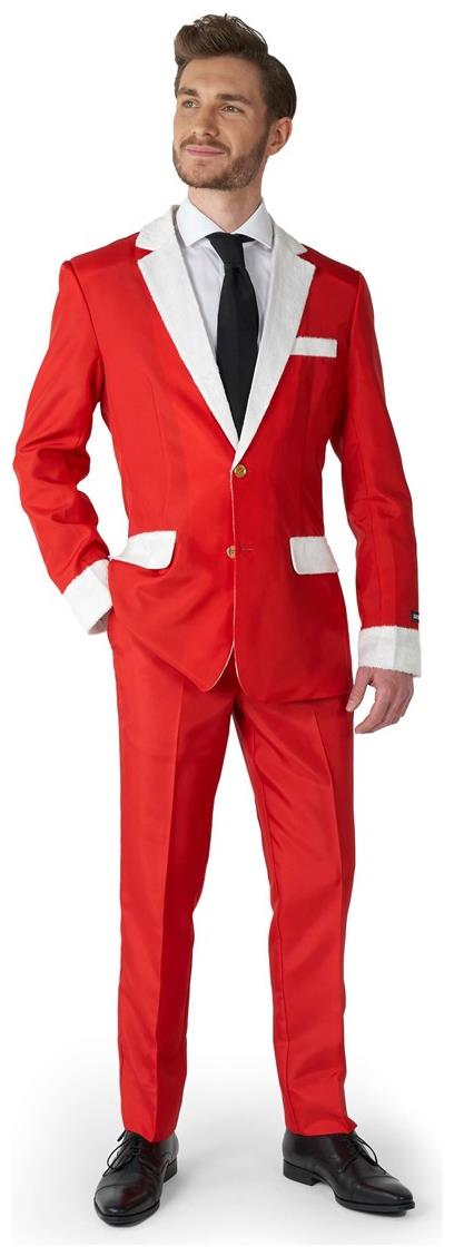 Luxurious Suitmeister Santa Faux Fur Suit for Holiday Parties Festive Events and Christmas Celebrations