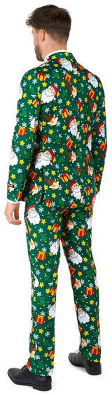 Festive Suitmeister Santa Elves Green Suit for Christmas Parties Holiday Celebrations and Family Gatherings